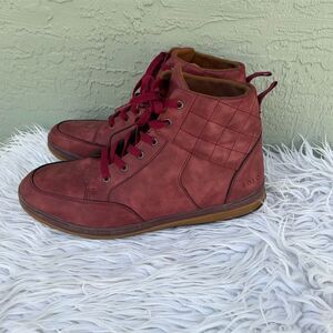 Solo Men's Quilted High Top Sneakers Maroon Size 9.5 Casual
